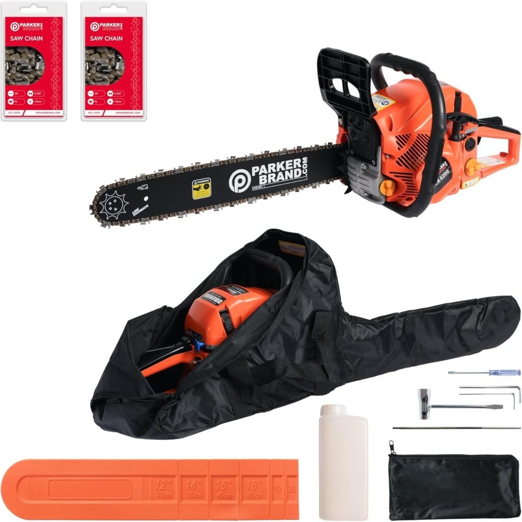 Motosierra ParkerBrand 62cc Petrol Chainsaw